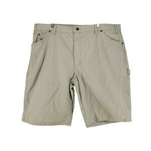 Dickies Carpenter Shorts Men's Size 42 Tan Ripstop Cotton